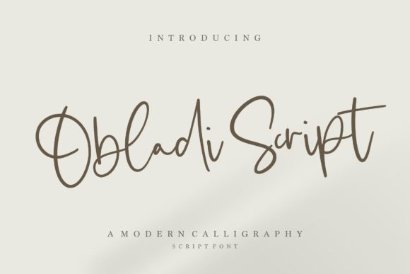 Obladi Script: A Handwritten Font for Authentic Branding