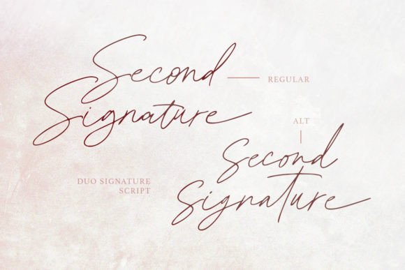 Second Signature: A Duo Script Font for Modern Elegance