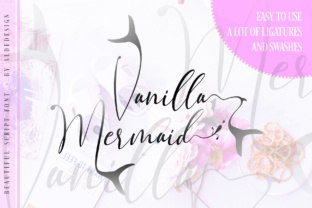 The Playful Swirls of Vanilla Mermaid Script